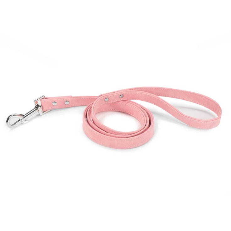 RECORD DOG LEASH PINK LEATHERETTE S