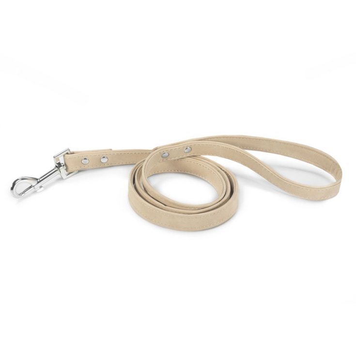 RECORD DOG LEASH LEATHERETTE BEIGE