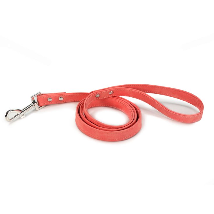 RECORD DOG LEASH RED LEATHERETTE