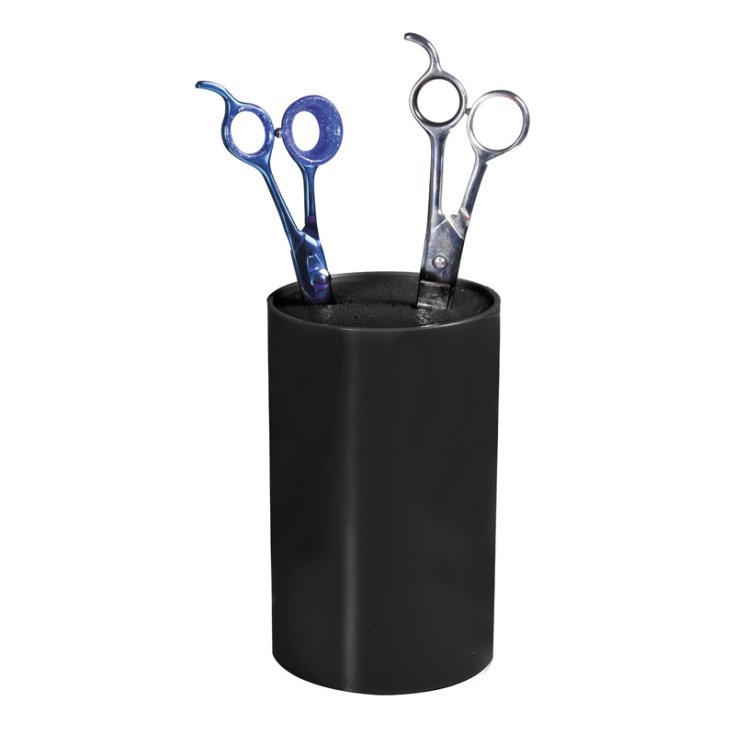 RECORD BLACK CYLINDRICAL SCISSOR HOLDER 11X1