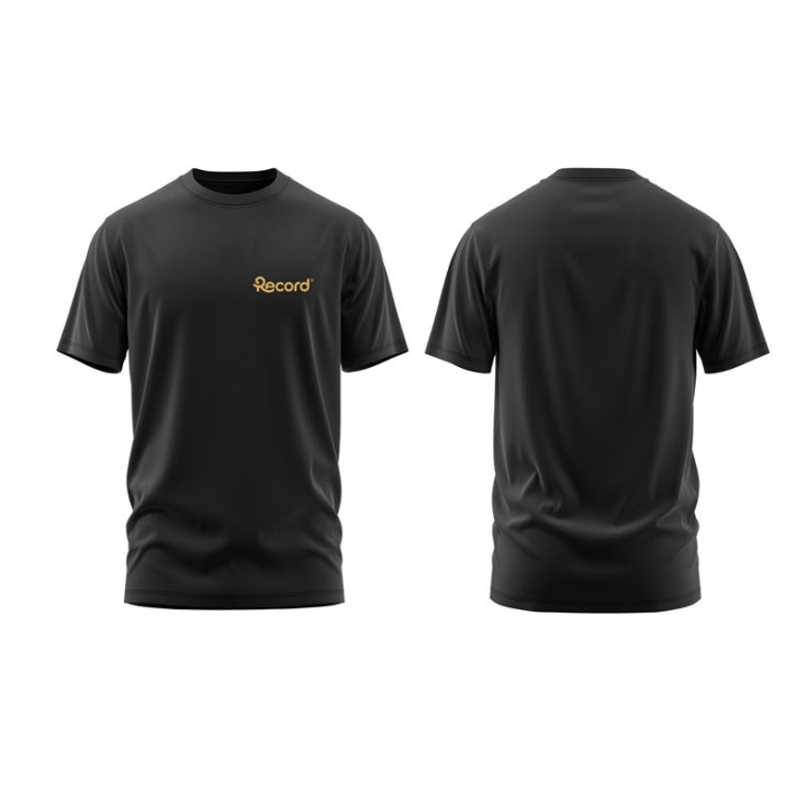 RECORD AMBEL BLACK SHORT SLEEVE T-SHIRT S