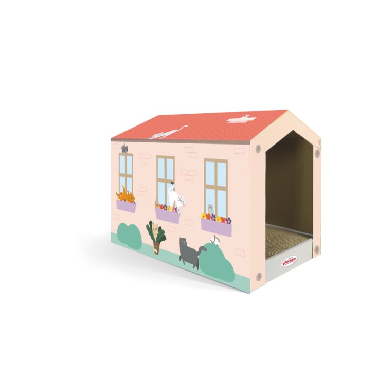 RECORD CARDBOARD SCRATCHING POST - HOUSE 4