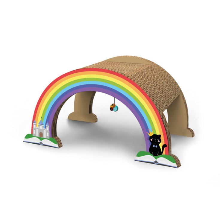 RECORD CARDBOARD SCRATCHING POST - RAINBOW