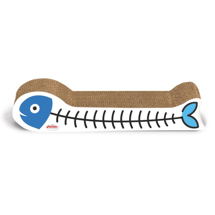 RECORD SCRATCHING POST IN CARDBOARD BROWN FISH