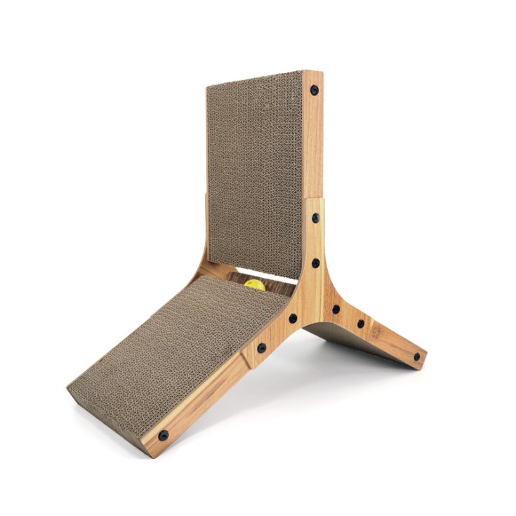 RECORD SCRATCHING POST IN CARDBOARD AND WOOD - T