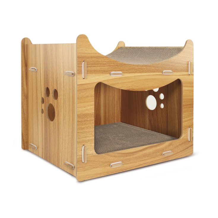RECORD SCRATCHING POST IN CARDBOARD AND WOOD - C