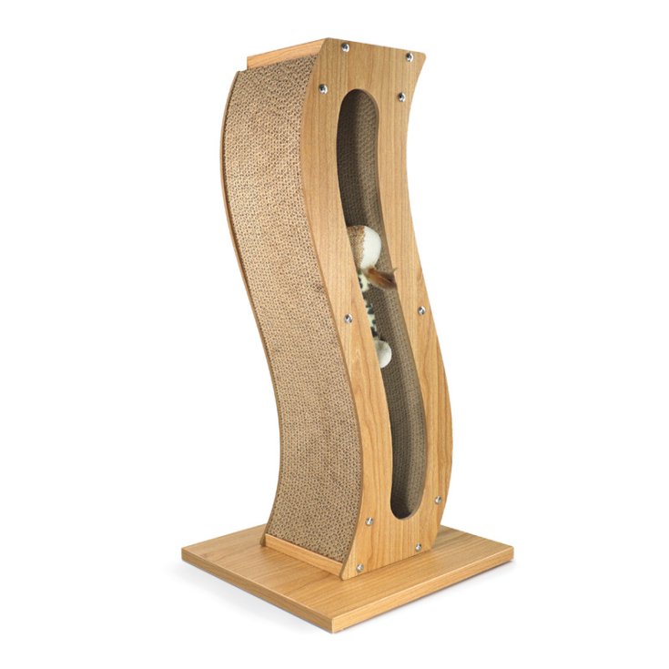 RECORD SCRATCHING POST IN CARDBOARD AND WOOD - O