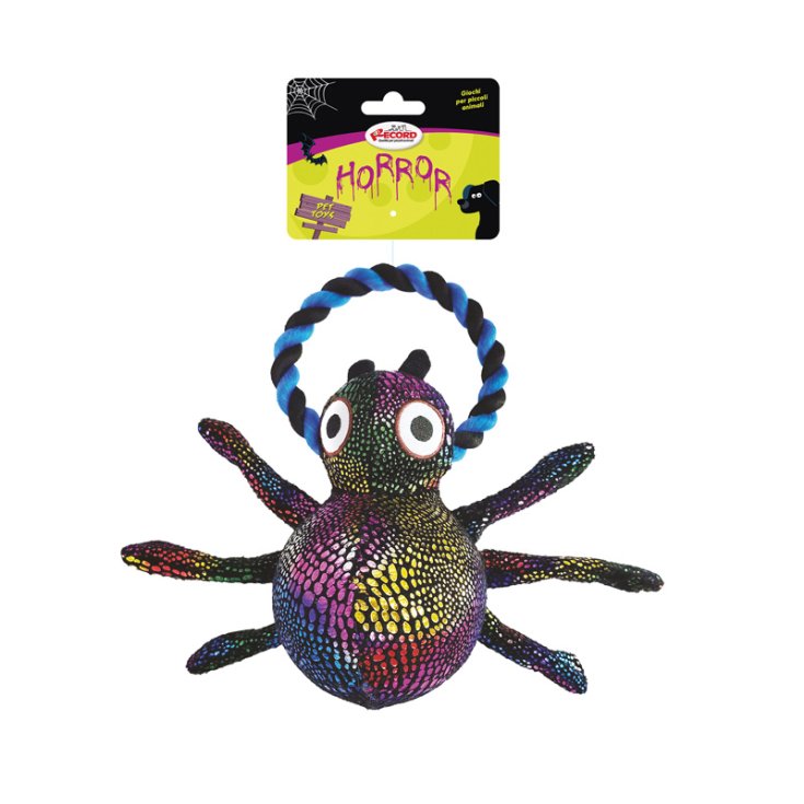 RECORD HORROR PLUSH SPIDER WITH ROPE 2